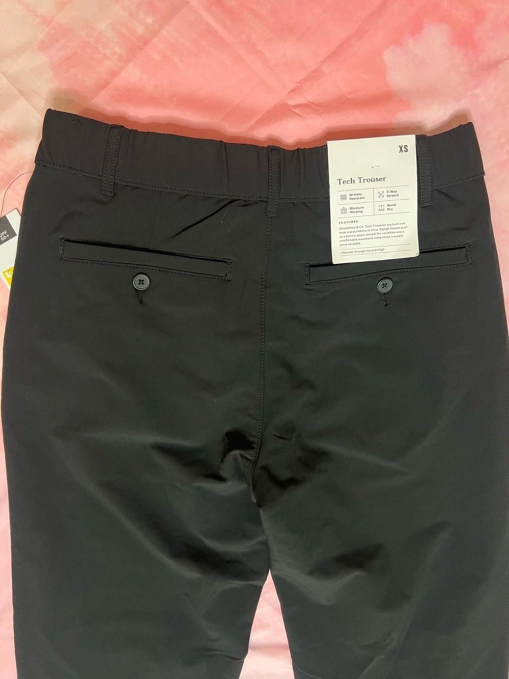 NWT Goodfellow & Co Men's Black Straight-Leg Tech Trouser Size XS - Picture 8 of 10